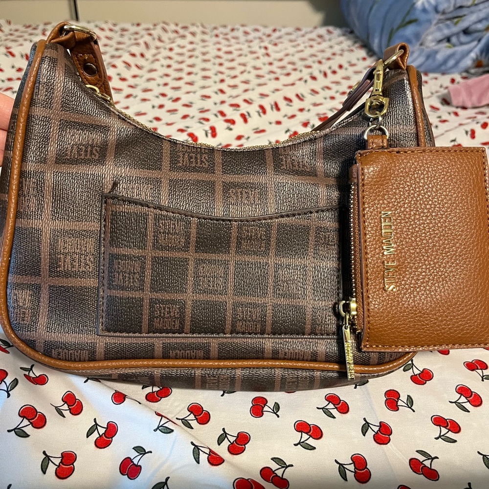 Steve Madden Brown and Tan Shoulder Bag